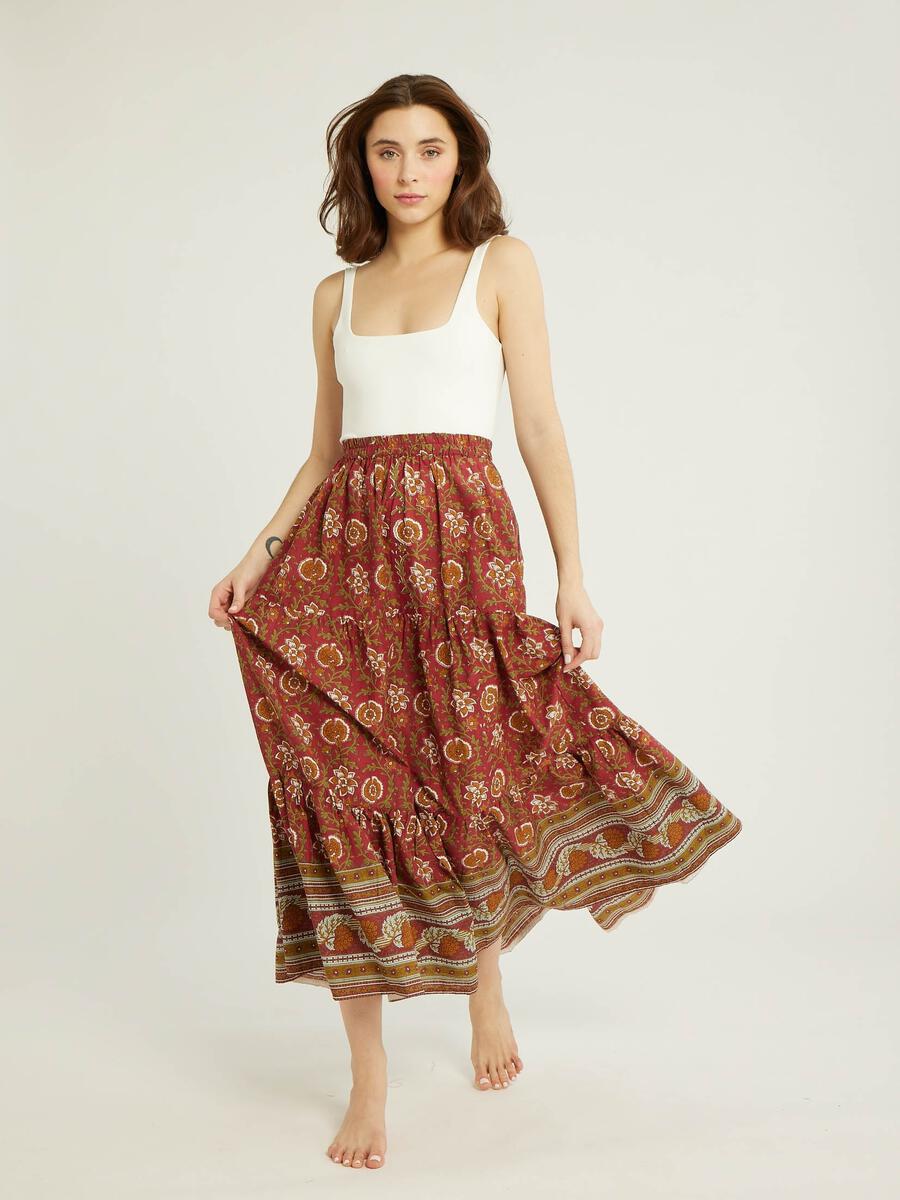Paola Skirt in Cinnabar by MILLE - SALE