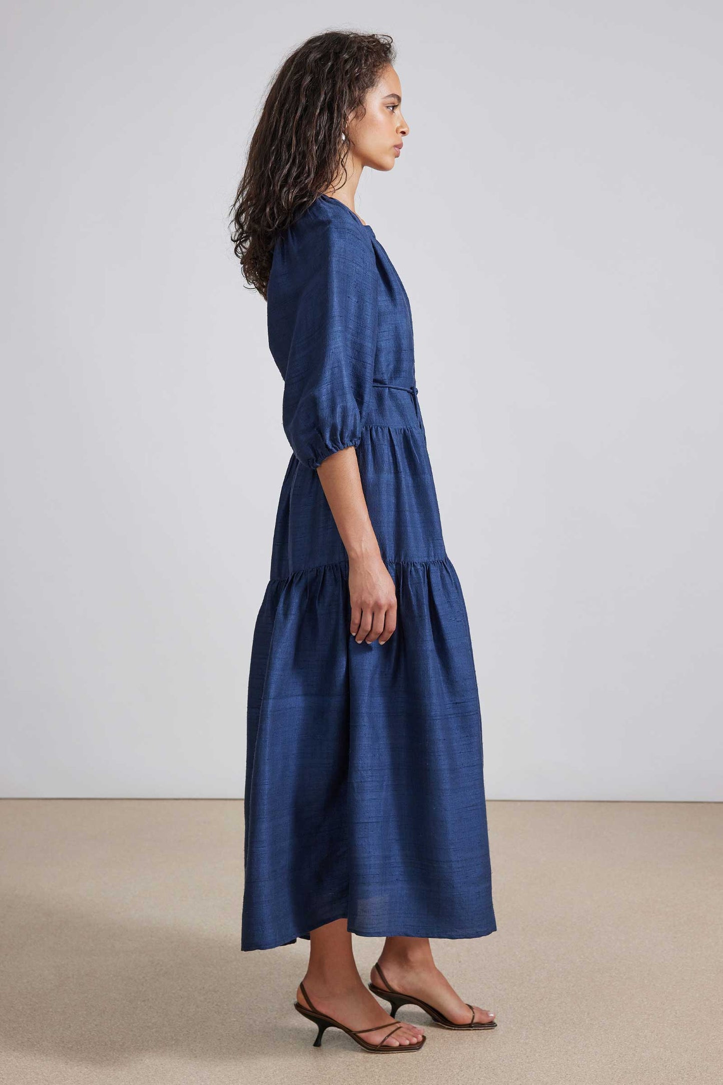 Dress Maxi Mitte Blue by APiece Apart