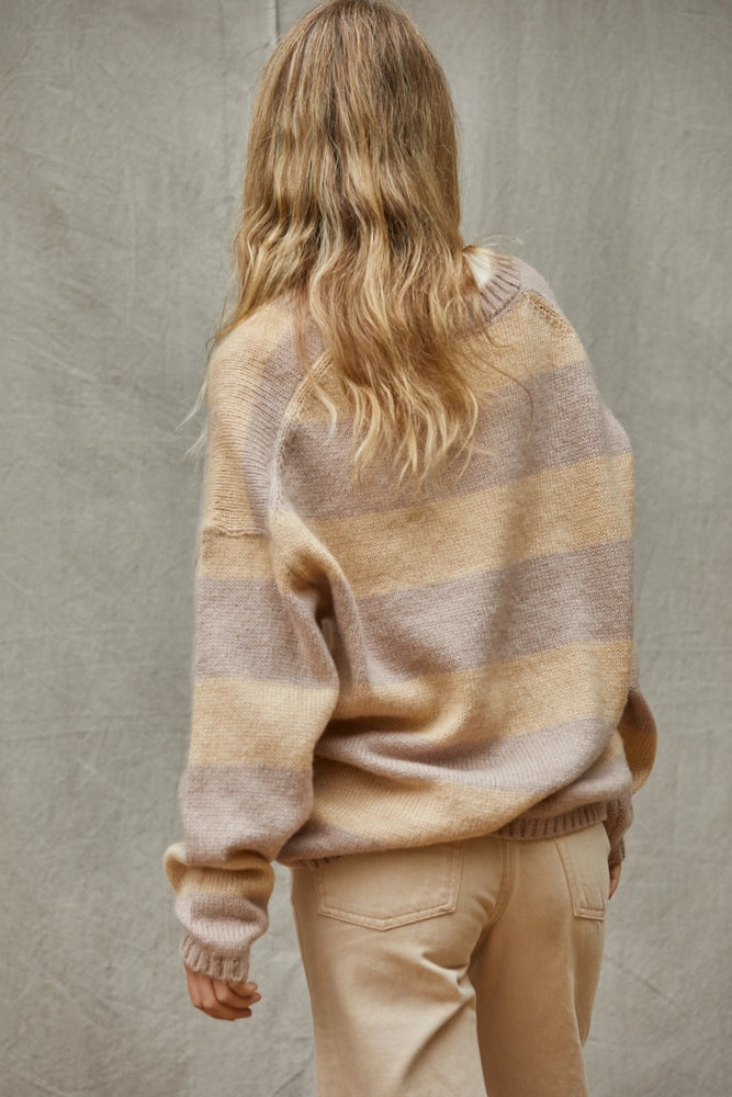Millie Striped Sweater V-neck -SALE