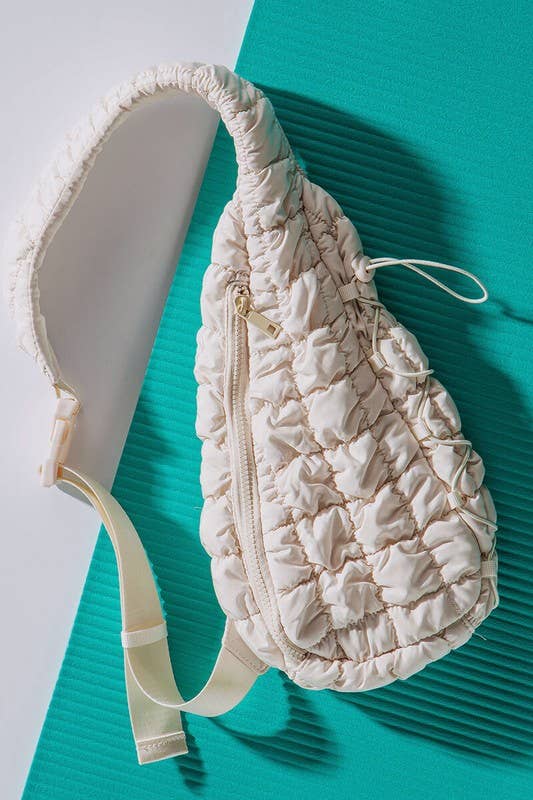Quilted Sling Bag in Ivory