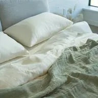 Linen Queen Bedspread - Mineral Green