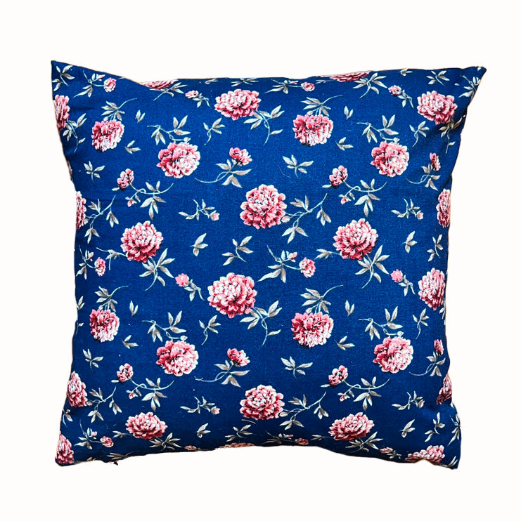 Blue Floral Pillow