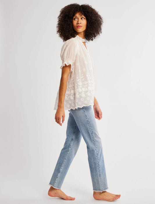Marnie Top in Petal White by MILLE