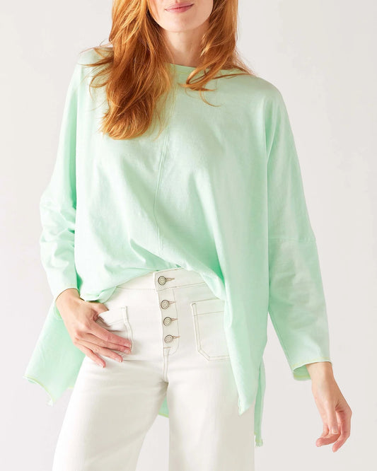 Catalina Stitches Tee in Mint Tea by MERSEA