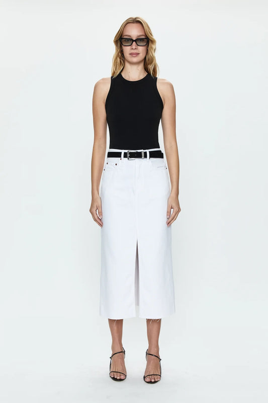 Alice Midi Skirt by PISTOLA in White