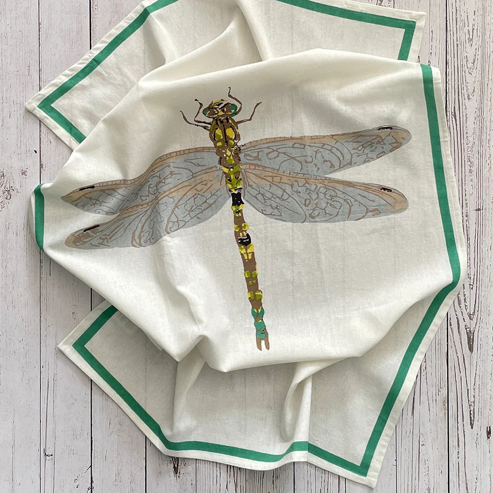 Dragonfly Flour Sack Kitchen Towel
