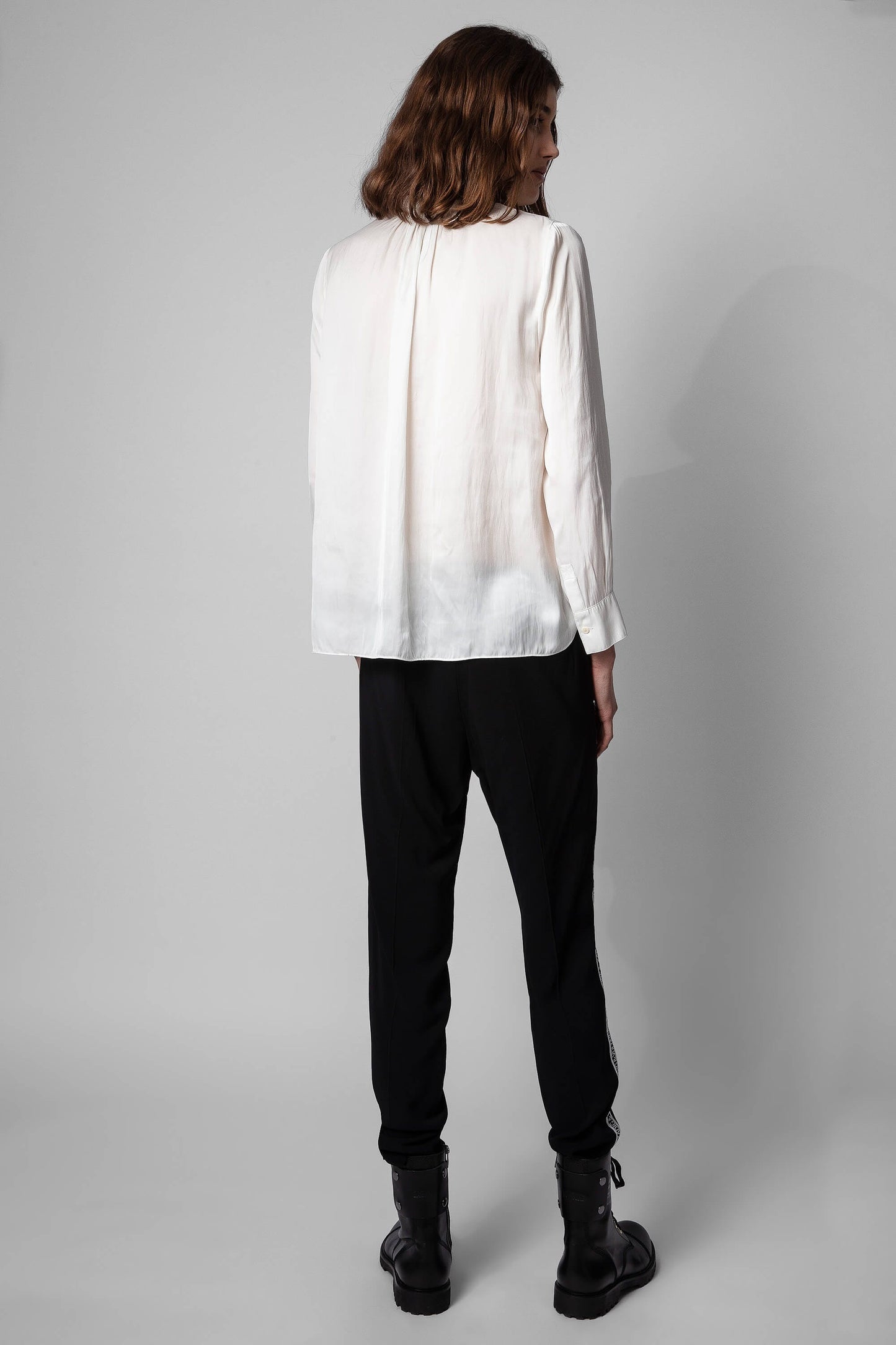 Tink Satin Shirt  in Blanc white by ZADIG - SALE