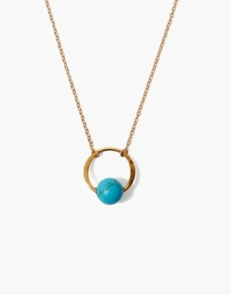 Turquoise and Gold Necklace by CHAN LUU - SALE
