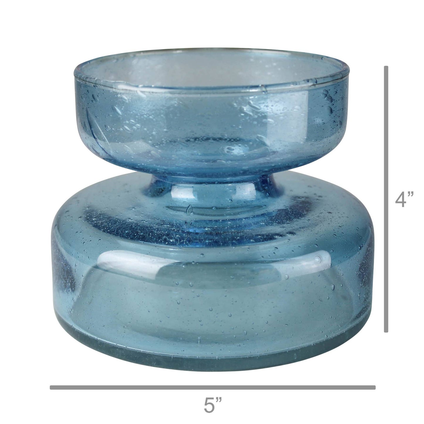 Blue Glass Bulb Vase