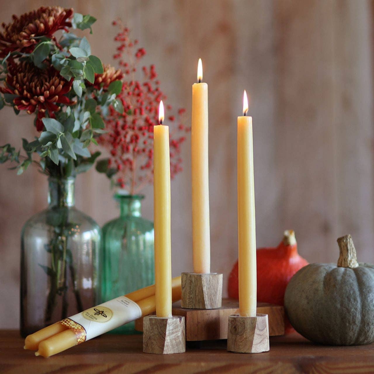 Ivory Taper Candles 12"