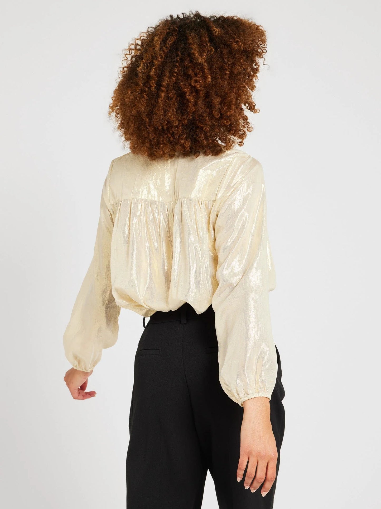 Francesca Top in Gold Lamé by MILLE