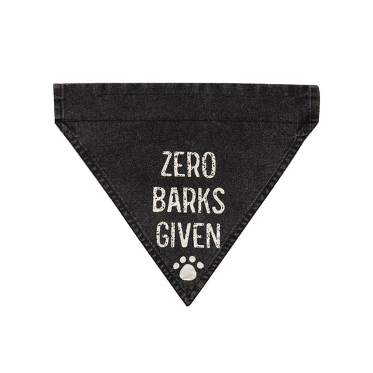 Zero Barks Given Dog Bandana