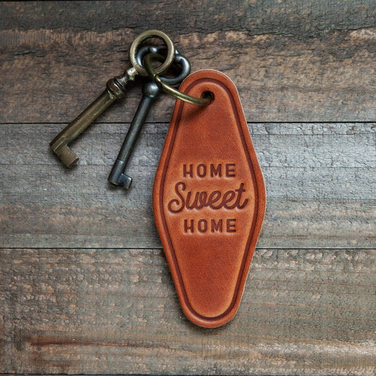 Home Sweet Home Leather Motel Keychain