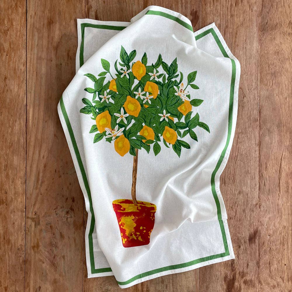 Lemon Topiary Floursack Kitchen Towel
