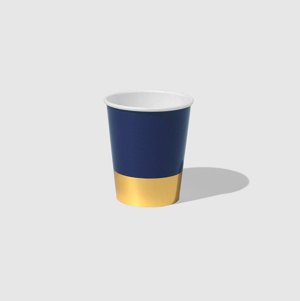 Navy and Gold Dip Cups (10 per pack)