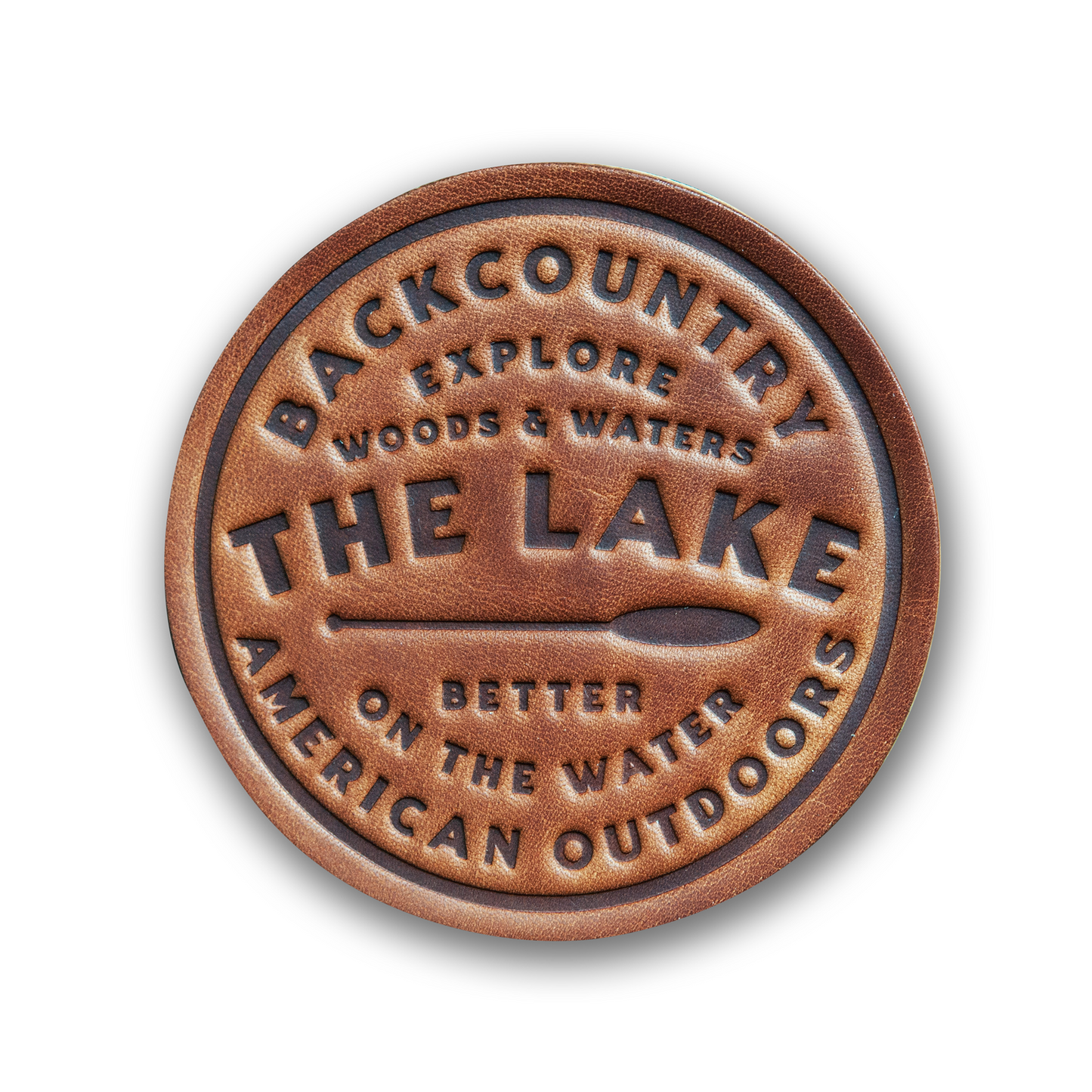Lake Leather Coaster