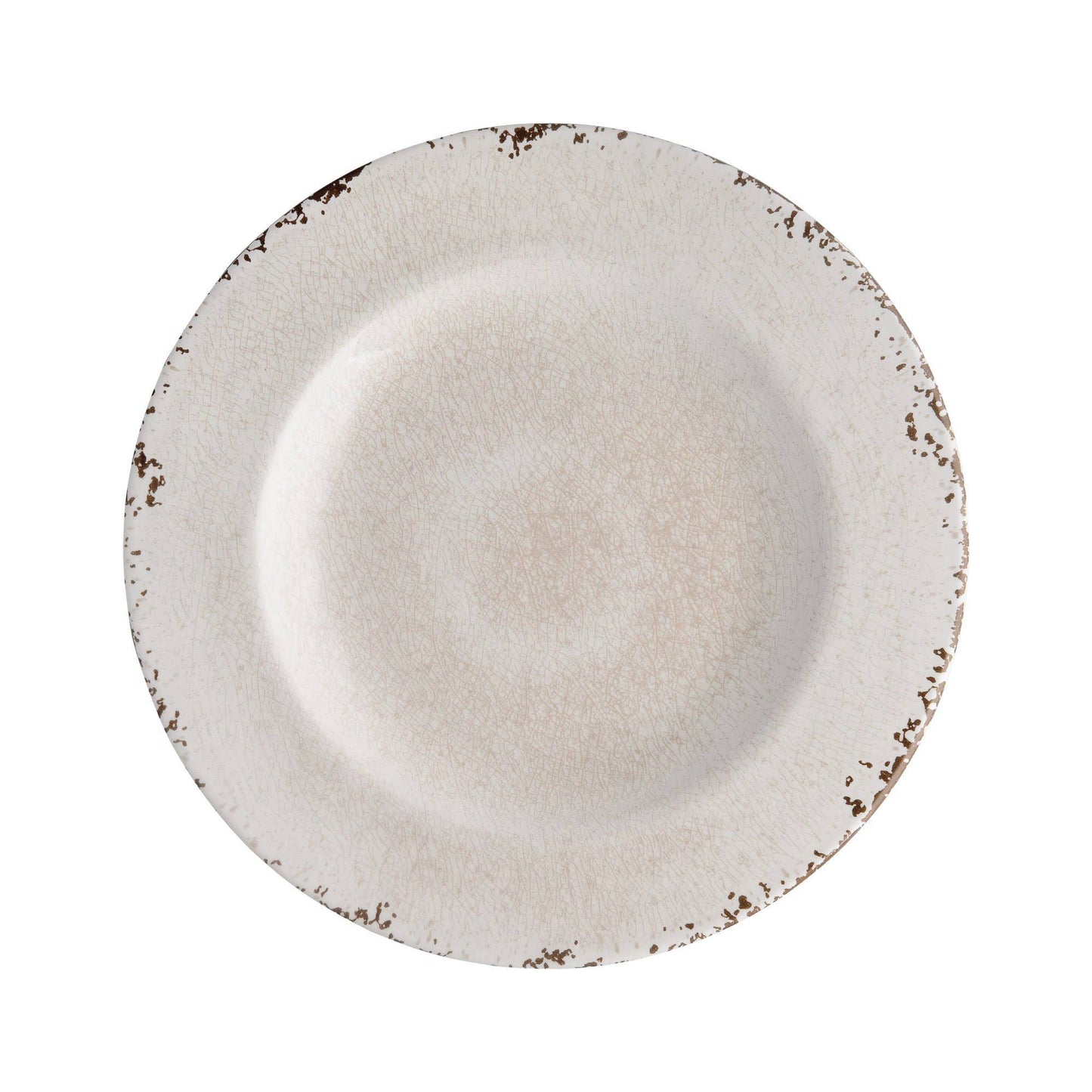 Crackle 8 3/4" Melamine Plate in Cream- SALE