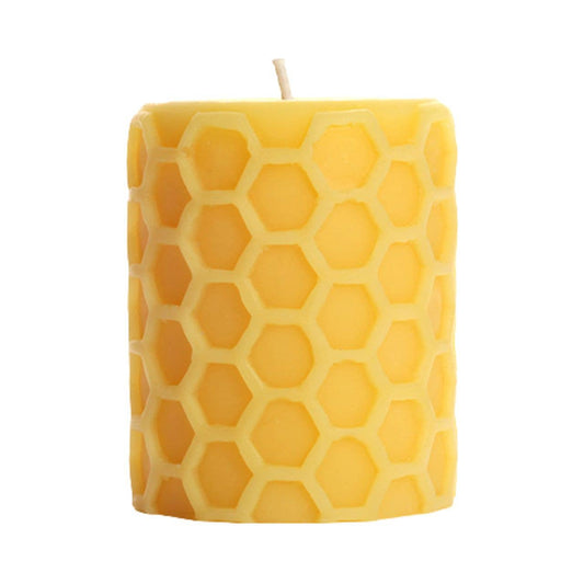 Beeswax Honeycomb Pillar 3 x 3.5
