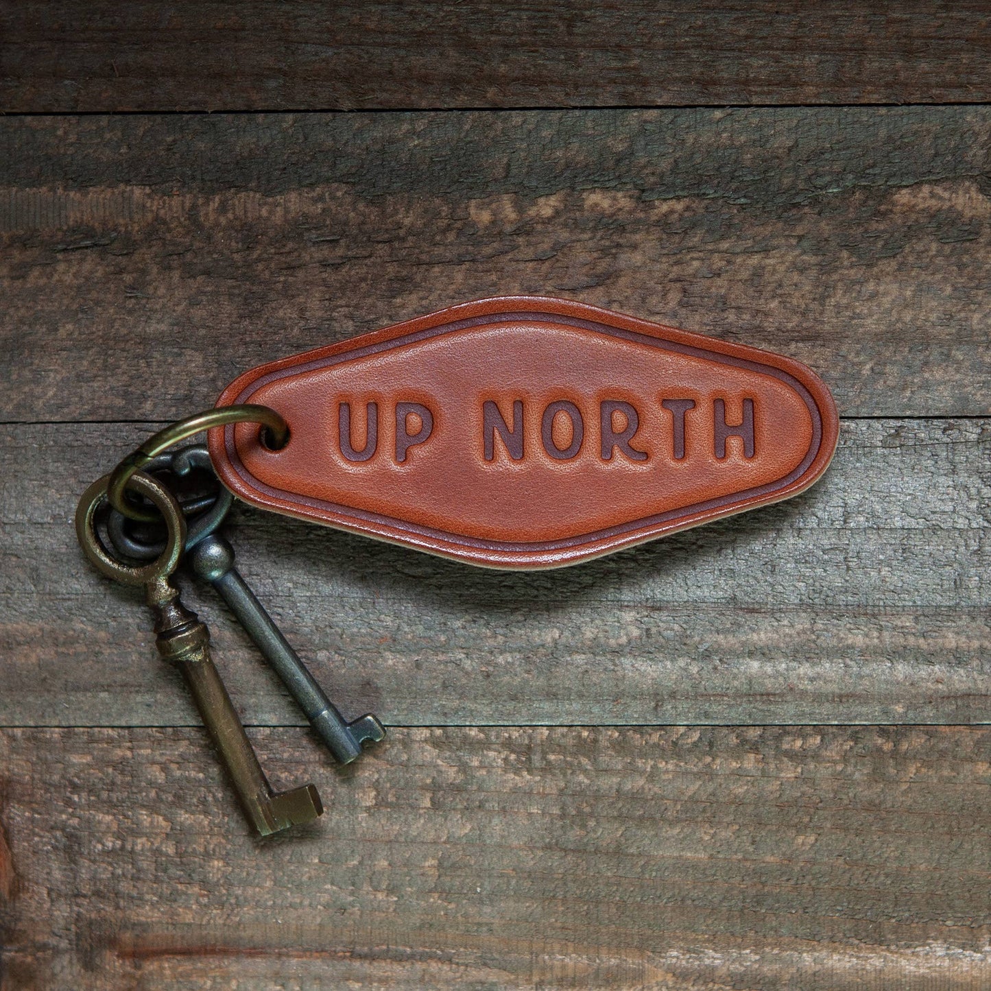 Up North Leather Motel Keychain
