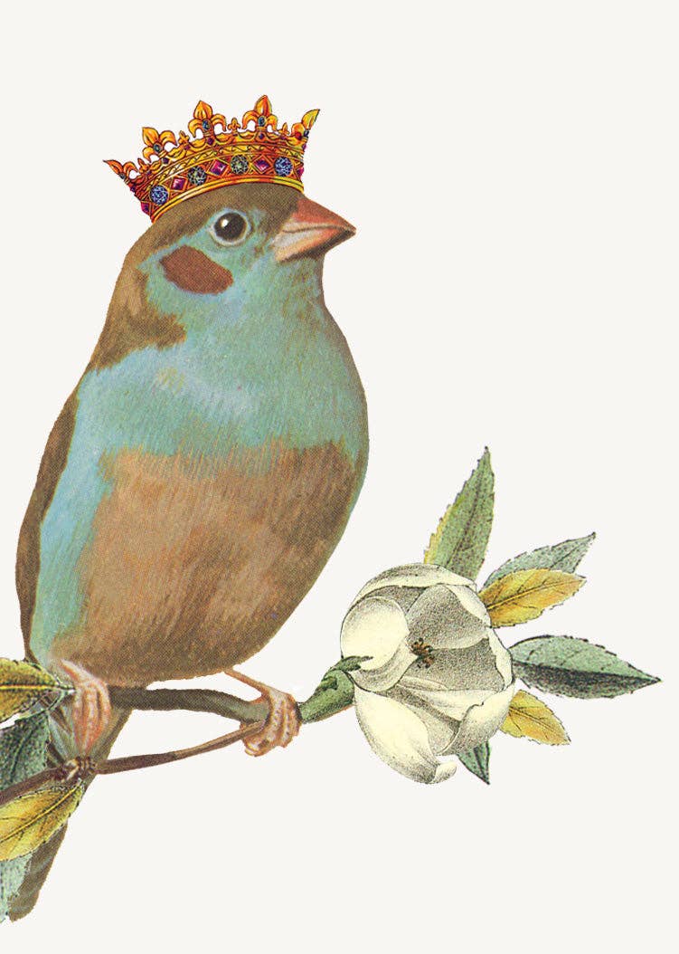 Bird with Crown • Mini Enclosure Card