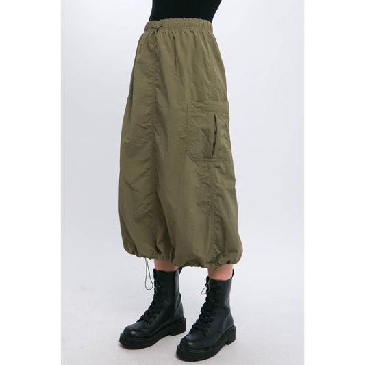 Toggle Cargo Skirt - Olive